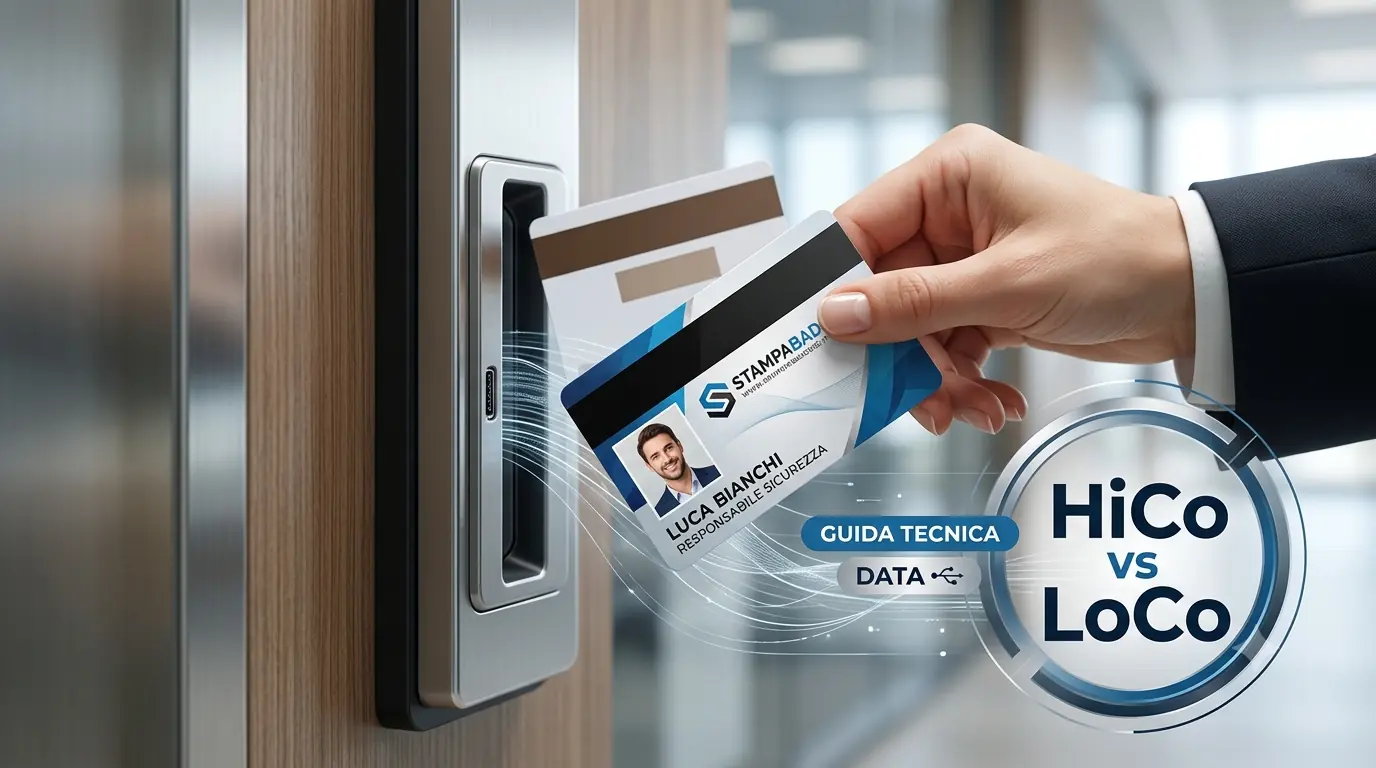 Stampa badge tessere con banda magnetica